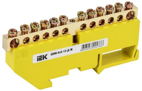 Шина PE "земля" ШНИ-6х9-12-Д-Ж (YNN10-69-12D-K05)